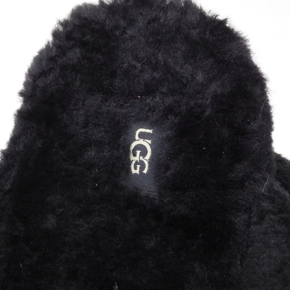 UGG Mens Fluff You Slide Slippers Black F19821A Size 13